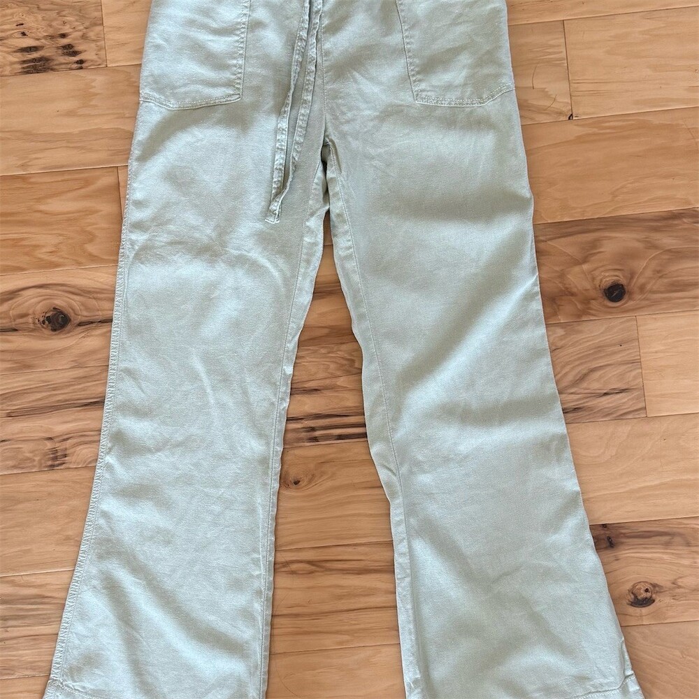 Urban Outfitters Pants Womens XS Sage Green Wide-Leg Drawstring Pull-On